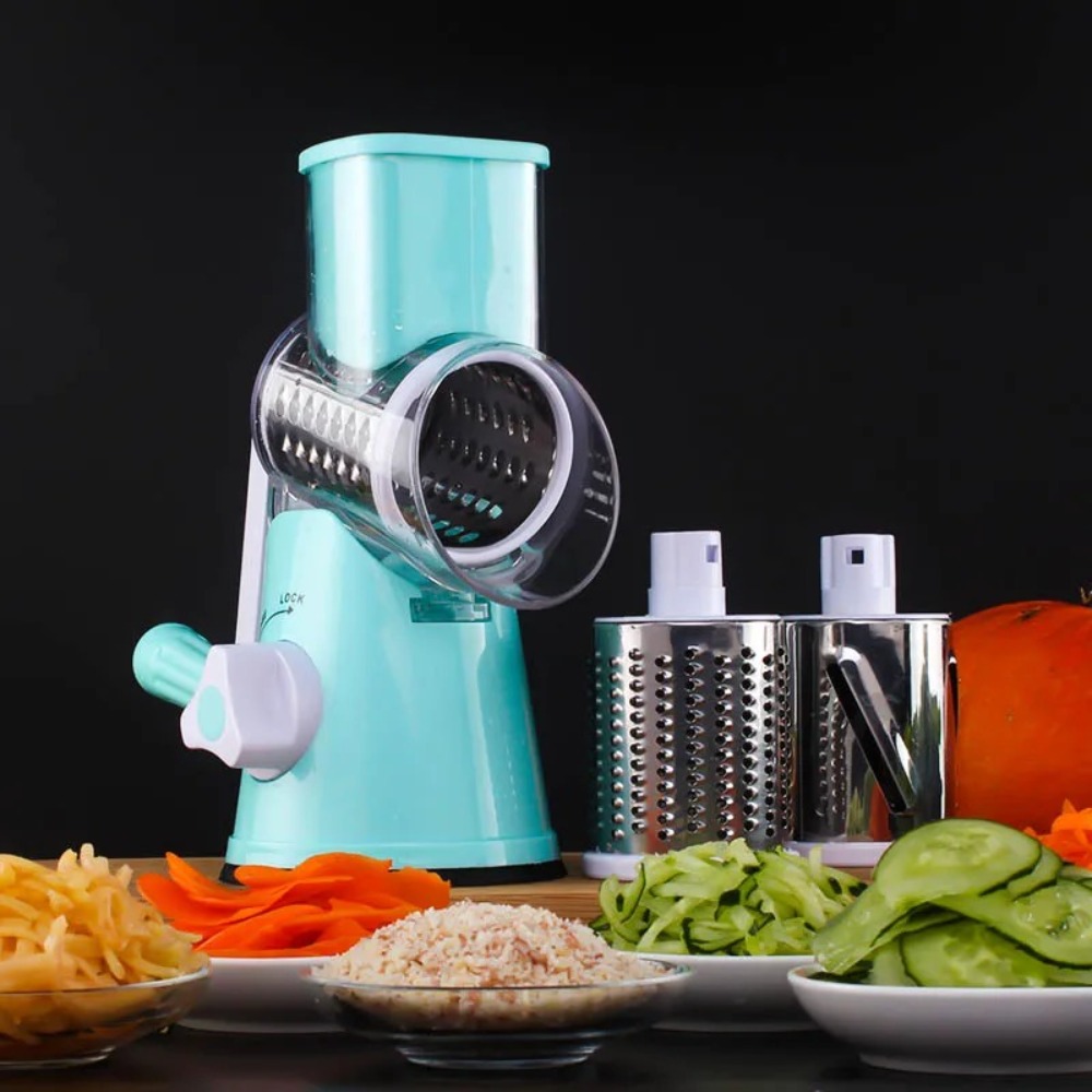 Cheese Grater Box - 3-in-1 affettatrice rotativa per alimenti tritatutto
