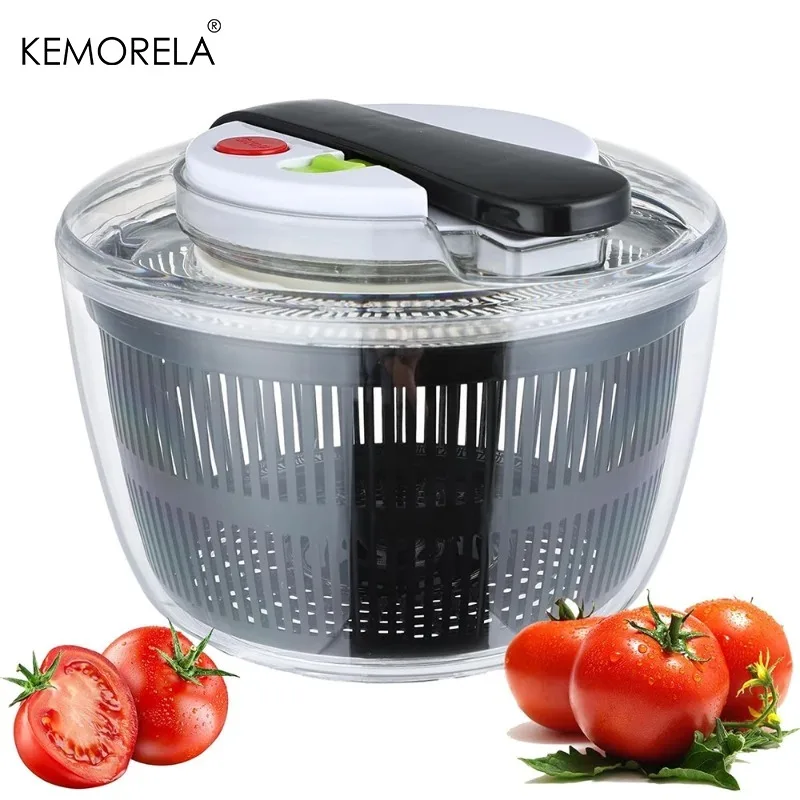 Salad Spinner - KEMORELA Centrifuga per Verdure 3L, Grande