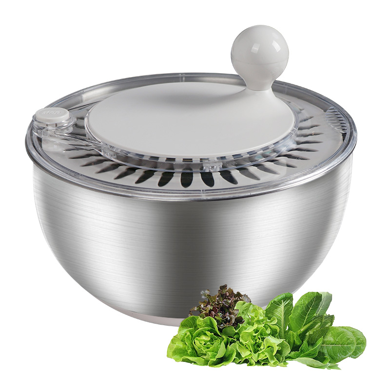 Salad Spinner - Scolapiatti manuale per insalata in acciaio