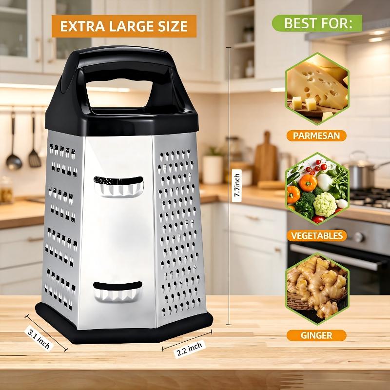 Cheese Grater Box - Grattugia a 6 Lati in Acciaio